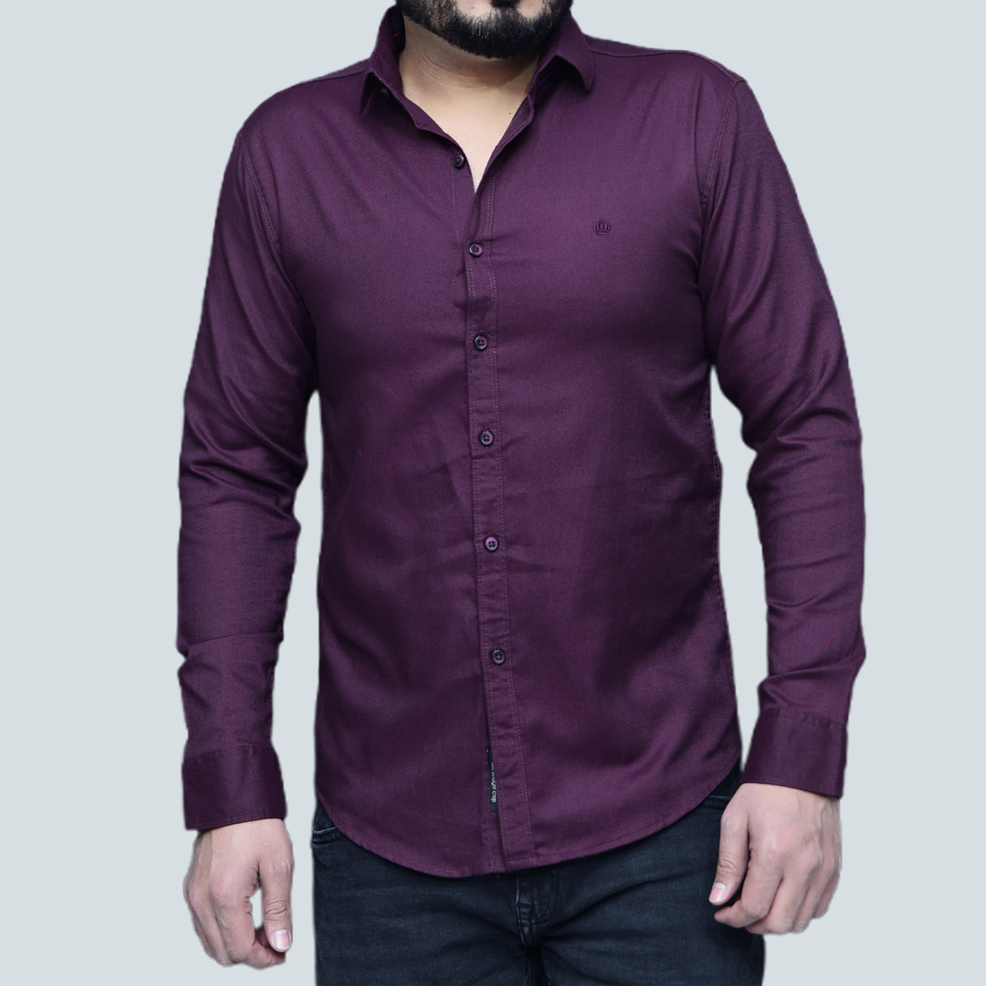 Men's Long Sleeve Western Purple Shirt
